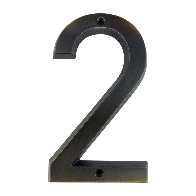 HASWARE House Number Sign 6 Inch Vintage Style Aged Bronze Finish Door Numbers Signage Plaque Street Home Address Numerals,Zinc Alloy (2) - Image 1